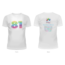 Gift Shirt That has Age made of Kind Words and requested Names on Back